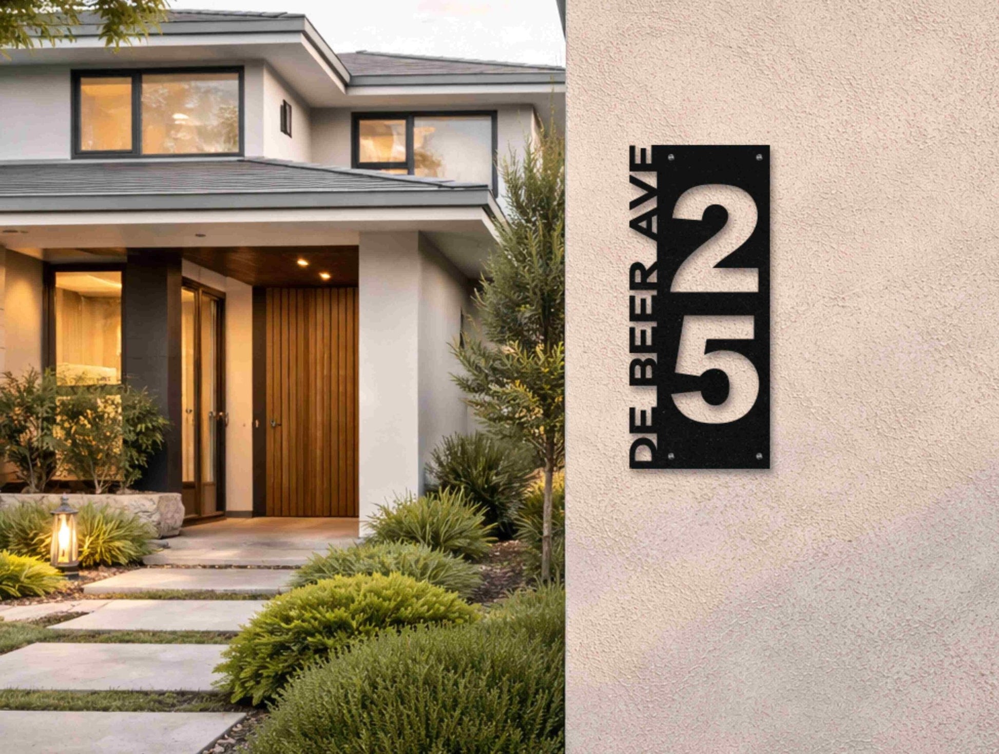 The Monomark Metal House Number - MET - AL