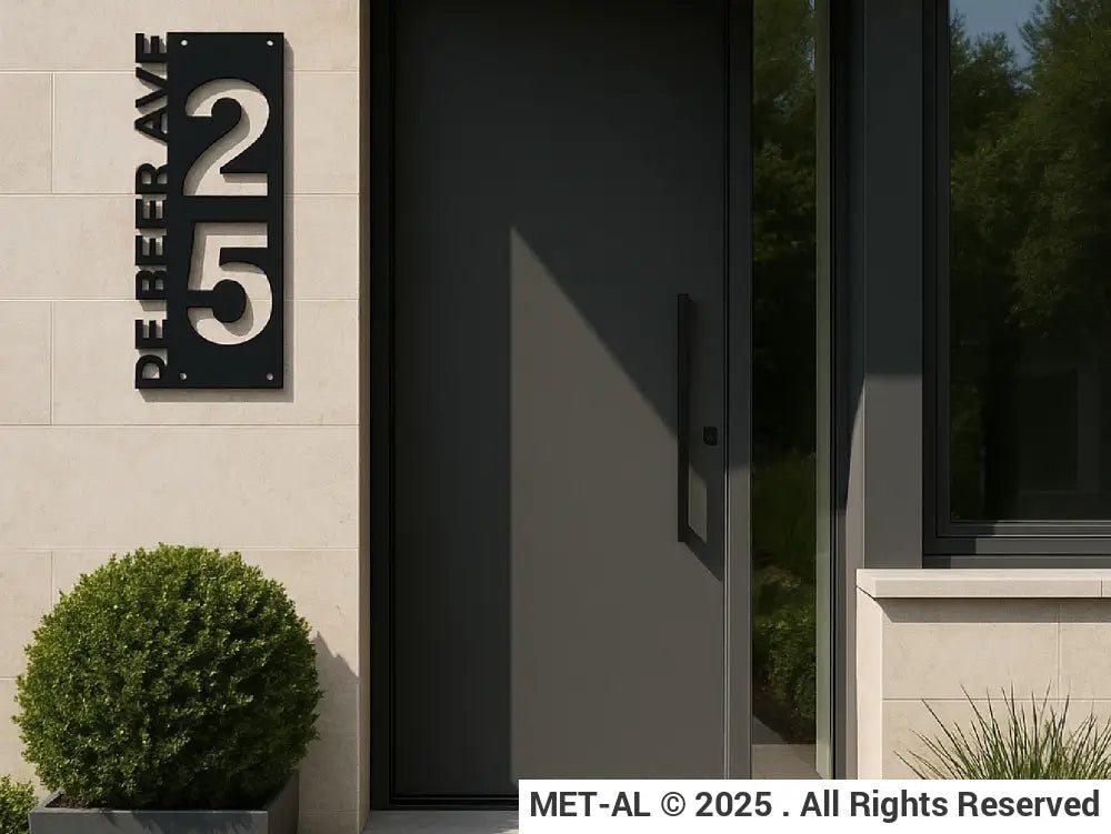 The Monomark Metal House Number - MET - AL