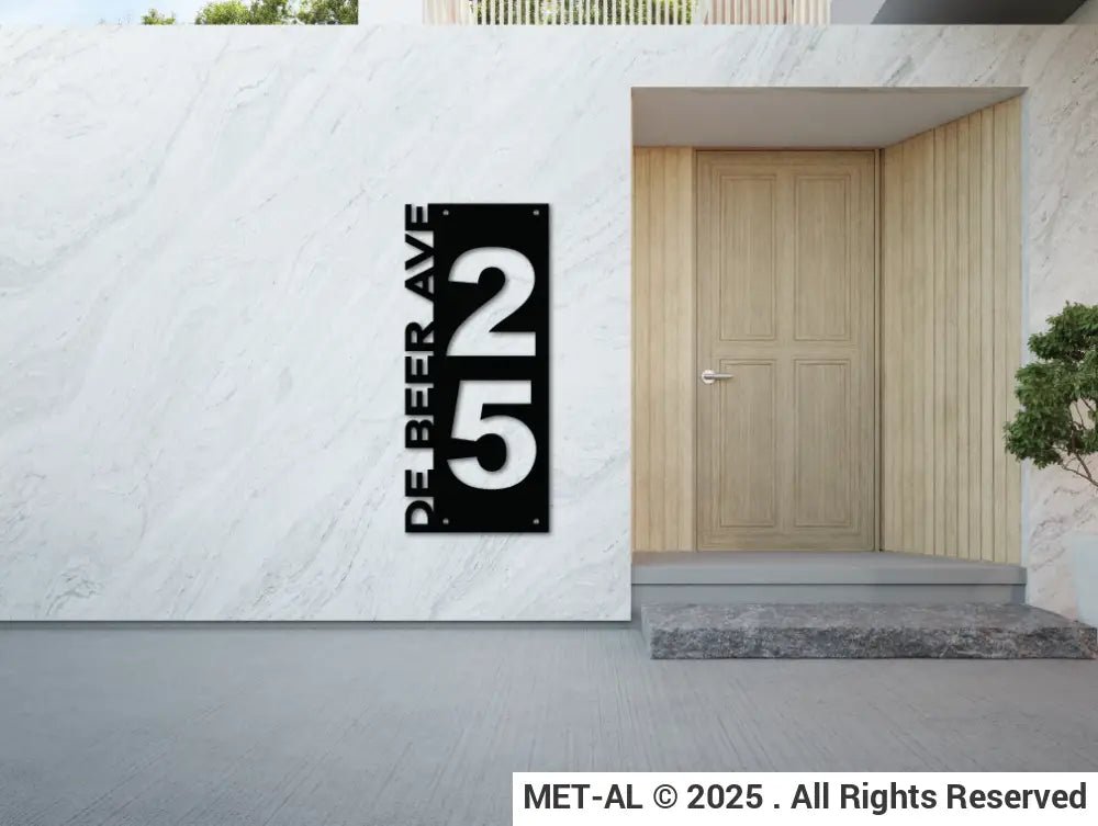 The Monomark Metal House Number - MET - AL