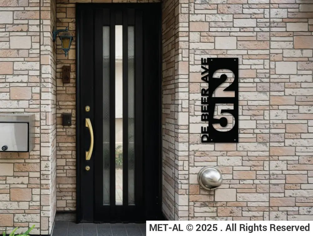 The Monomark Metal House Number - MET - AL
