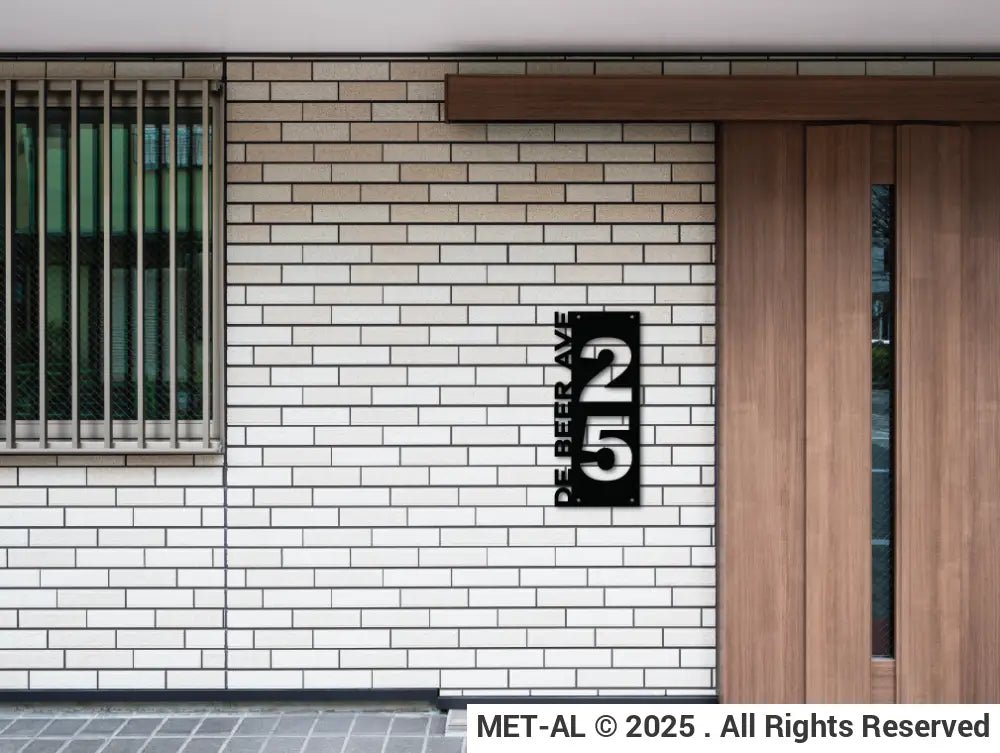 The Monomark Metal House Number - MET - AL