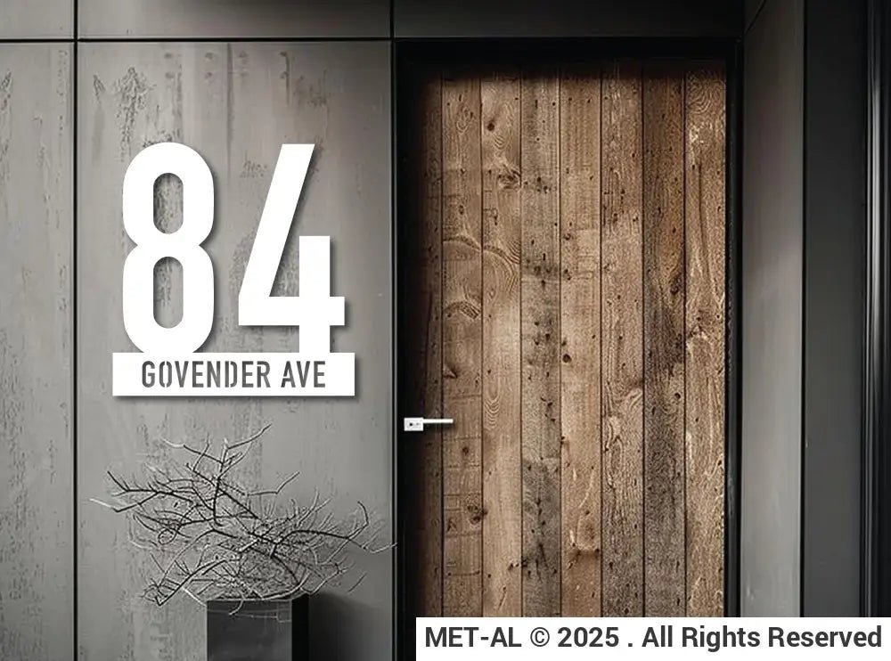 The Numerical Metal House Number - MET - AL