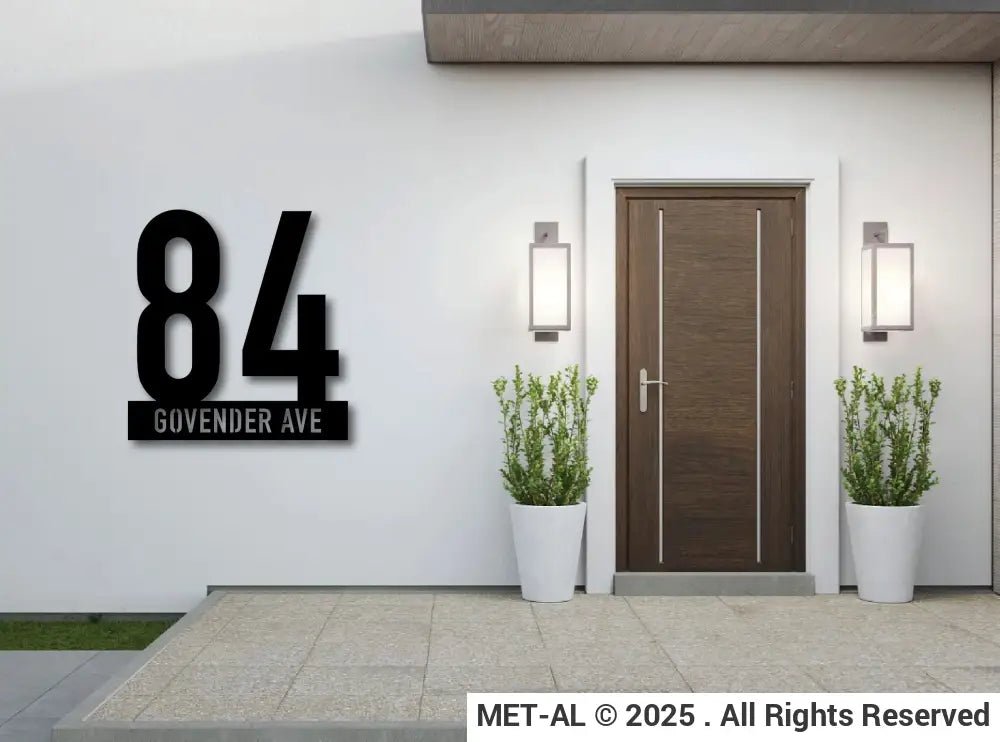 The Numerical Metal House Number - MET - AL