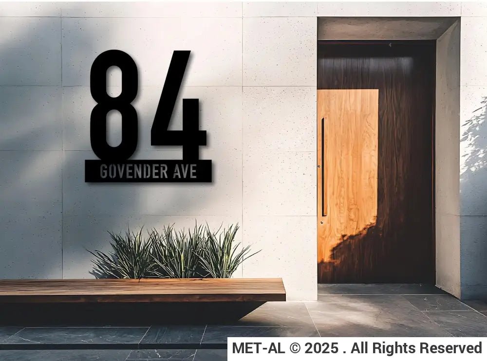 The Numerical Metal House Number - MET - AL