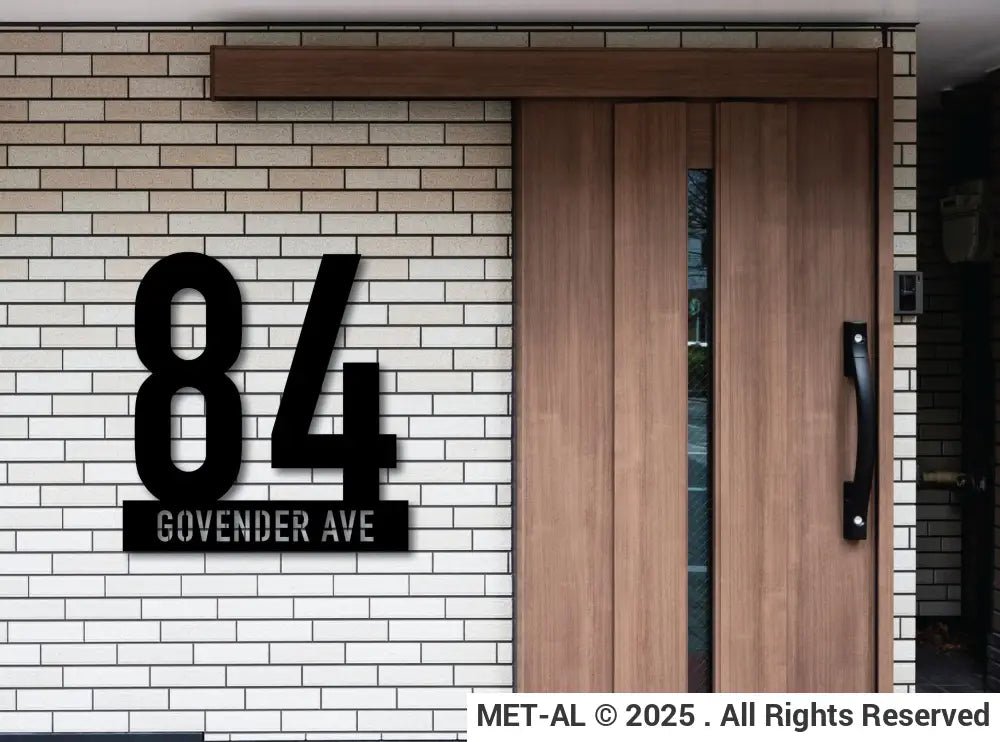 The Numerical Metal House Number - MET - AL
