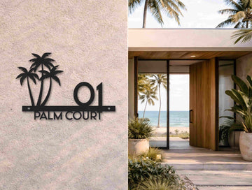 The Palms Metal House Number - MET - AL