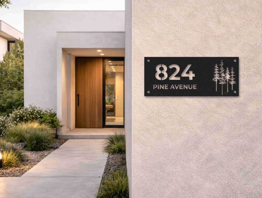 The Pine Metal House Number - MET - AL