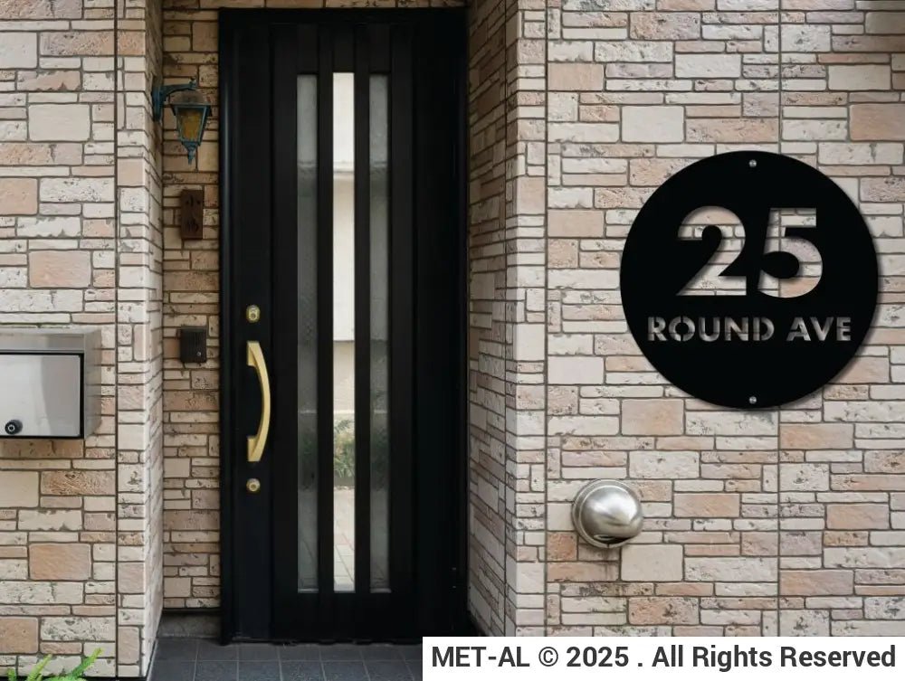 The Round Metal House Number - MET - AL