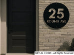 The Round Metal House Number - MET - AL