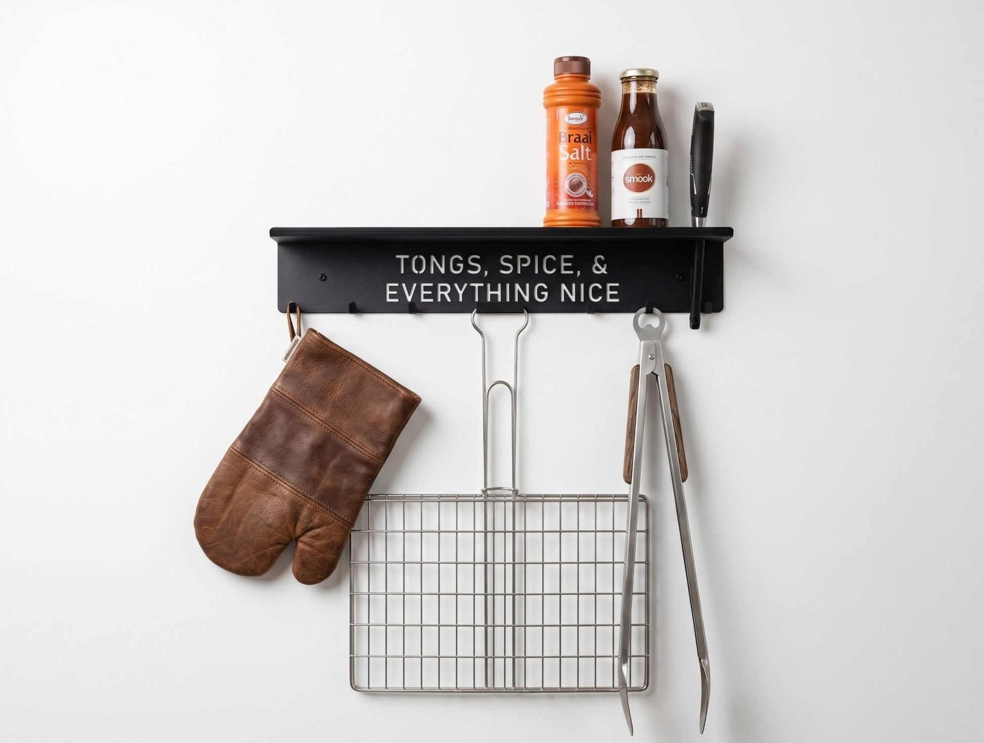 The Signature Ember Braai Utensil Holder & Shelf - MET-AL