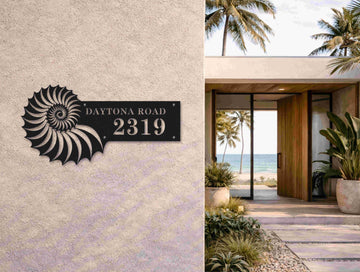 The Spiral Shell Metal House Number - MET - AL