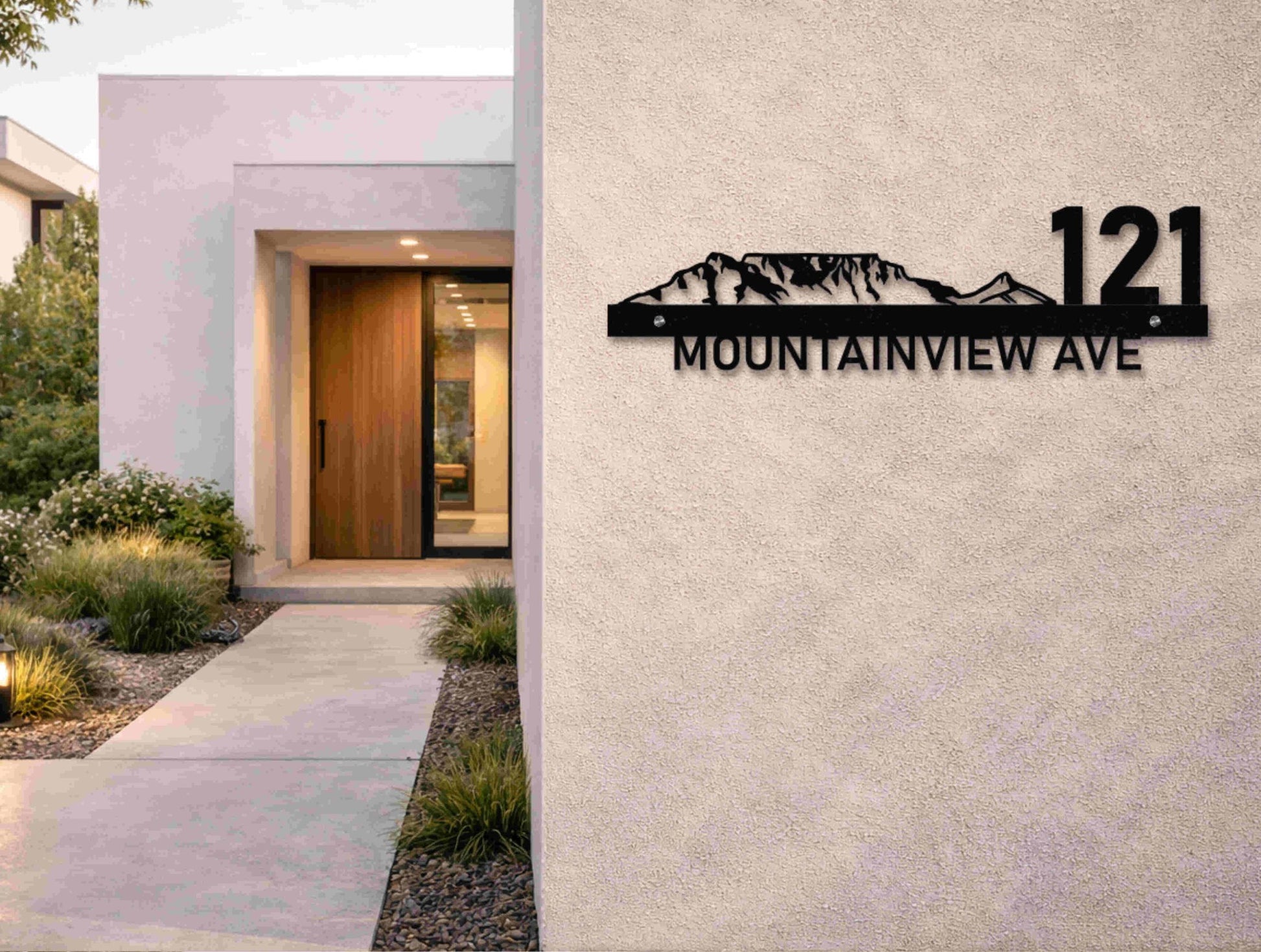 The Table Mountain Metal House Number - MET - AL