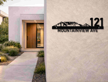 The Table Mountain Metal House Number - MET - AL