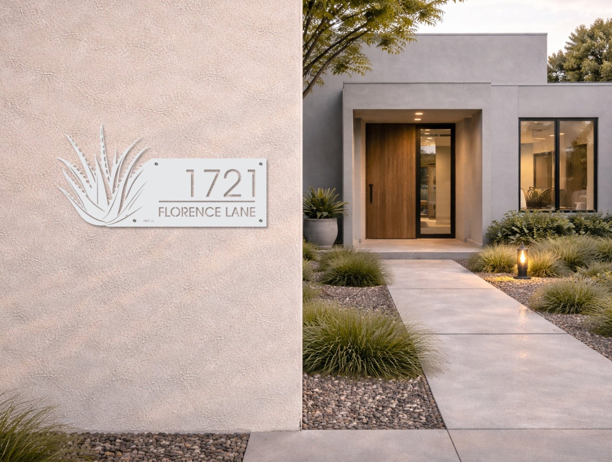 The Vera Modern Metal House Number - MET - AL