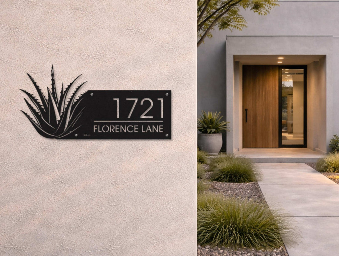 The Vera Modern Metal House Number - MET - AL