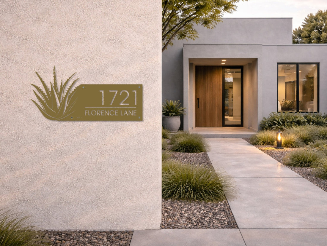 The Vera Modern Metal House Number - MET - AL