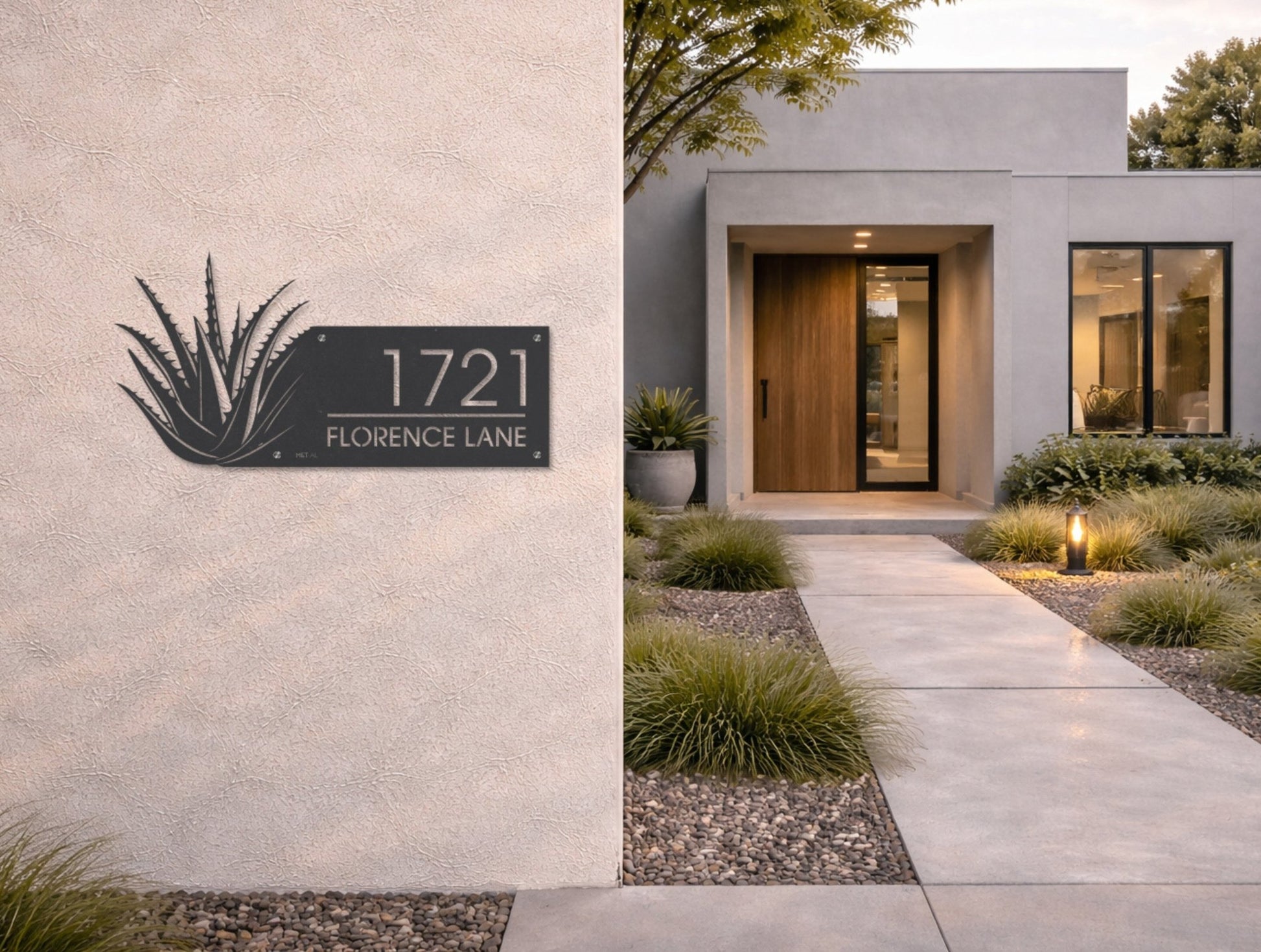 The Vera Modern Metal House Number - MET - AL