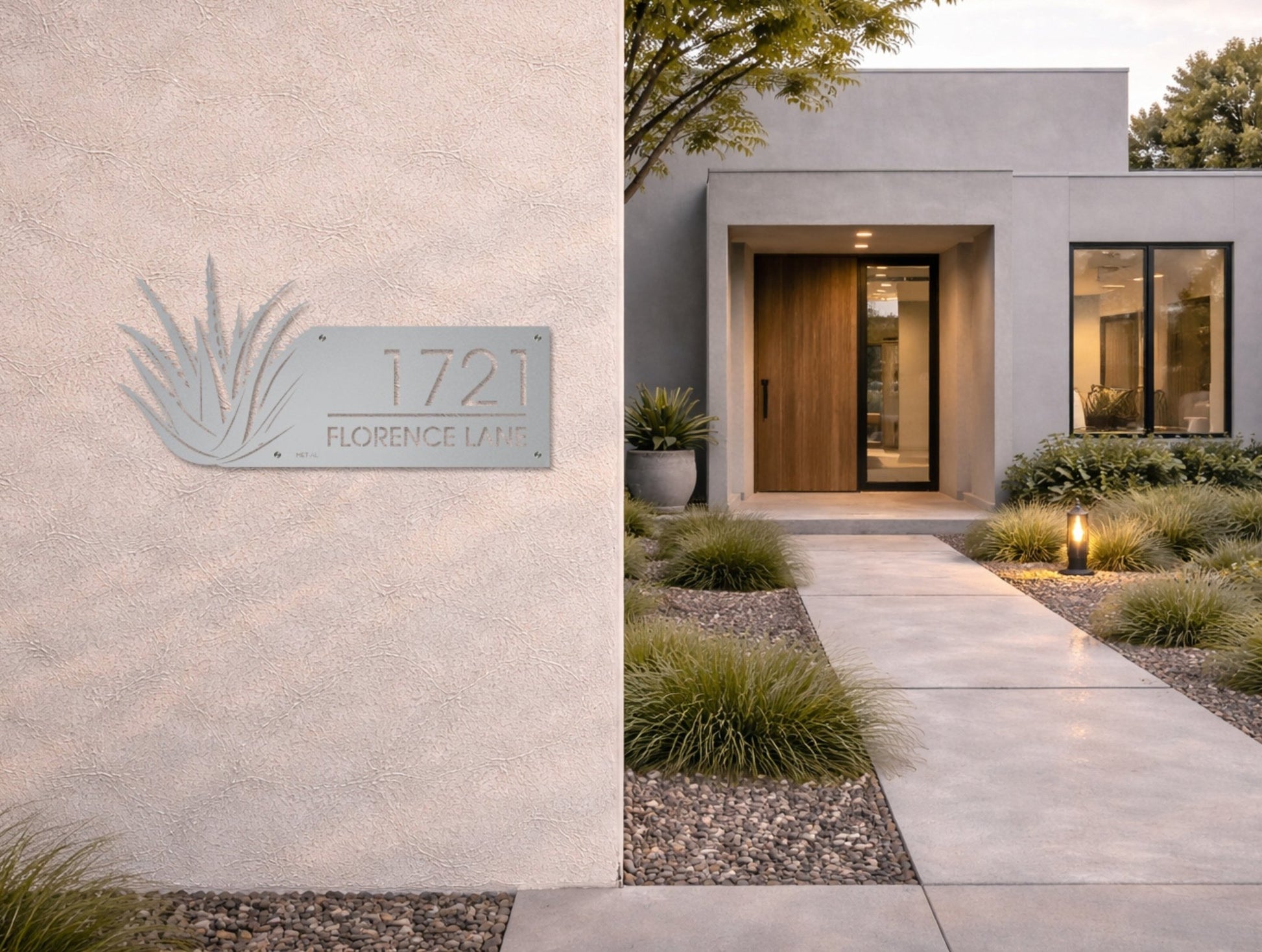 The Vera Modern Metal House Number - MET - AL