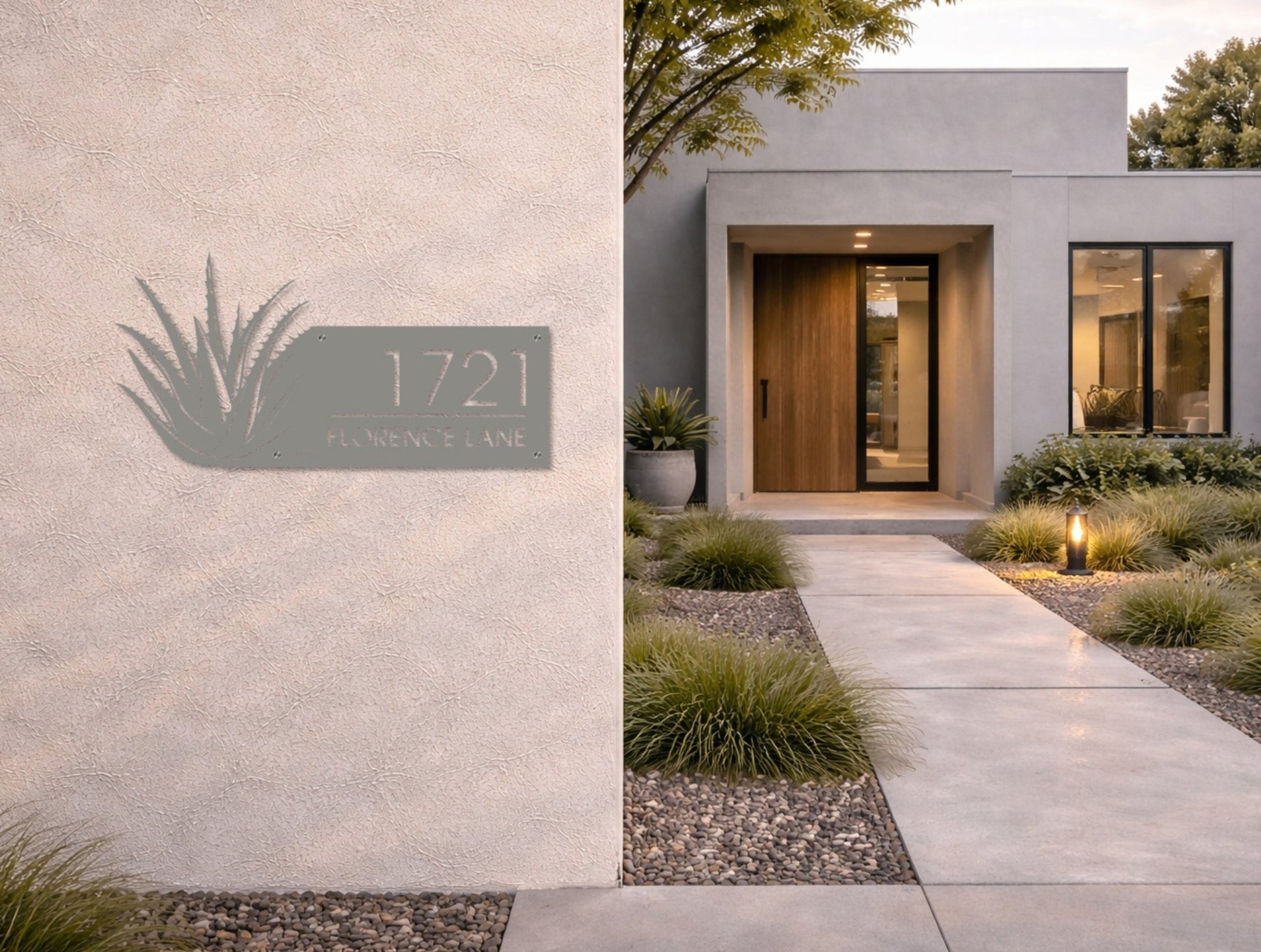 The Vera Modern Metal House Number - MET - AL
