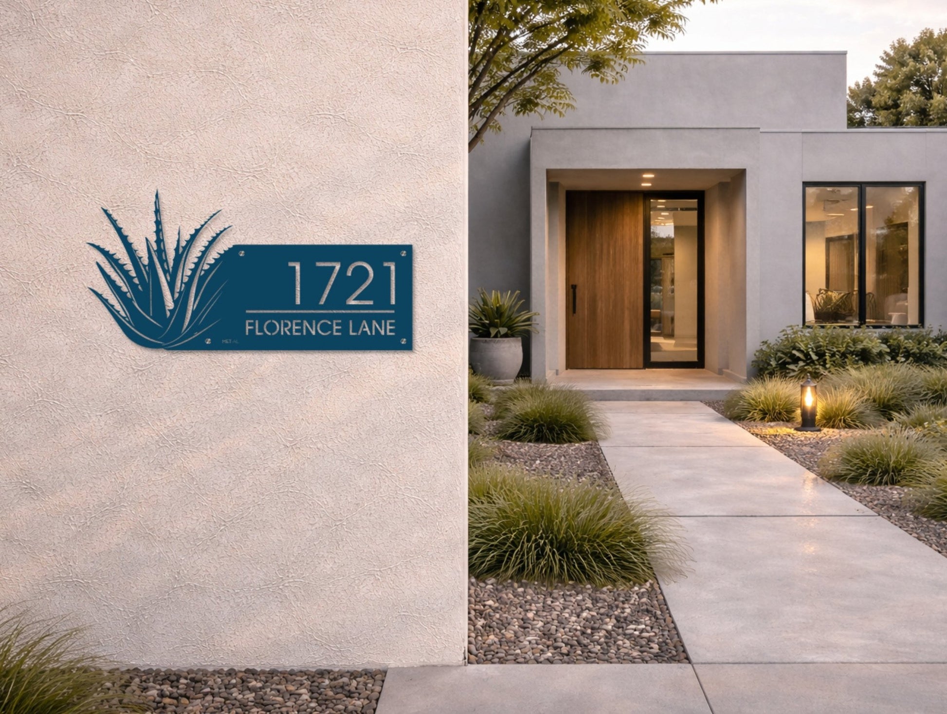 The Vera Modern Metal House Number - MET - AL