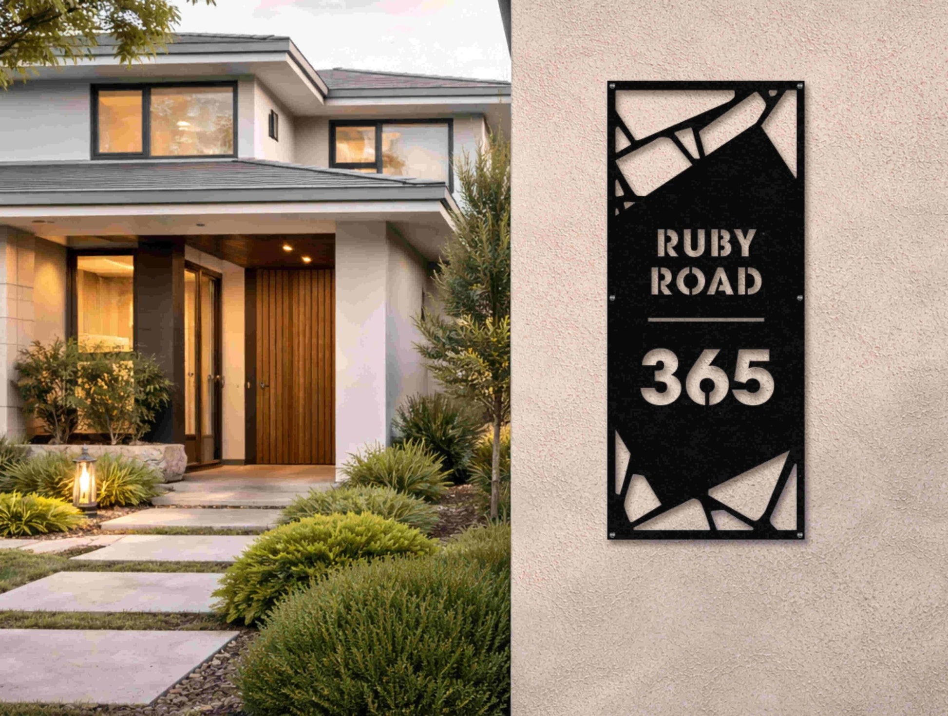 The Vertical Deco Metal House Number - MET - AL