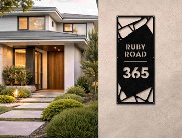 The Vertical Deco Metal House Number - MET - AL