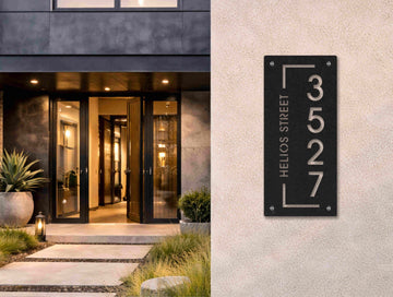 The Vertical Metal House Number - MET - AL