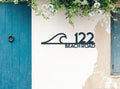 The Wave Metal House Number - MET - AL