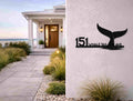 The Whale Tail Metal House Number - MET - AL