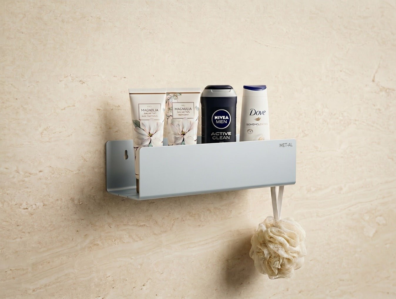 Tide Tray Stainless Steel Shower Caddy - MET - AL