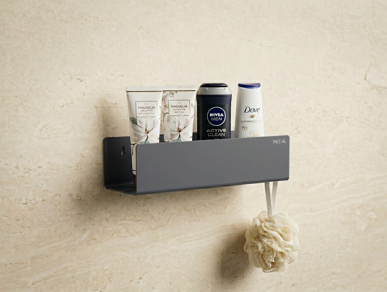 Tide Tray Stainless Steel Shower Caddy - MET - AL