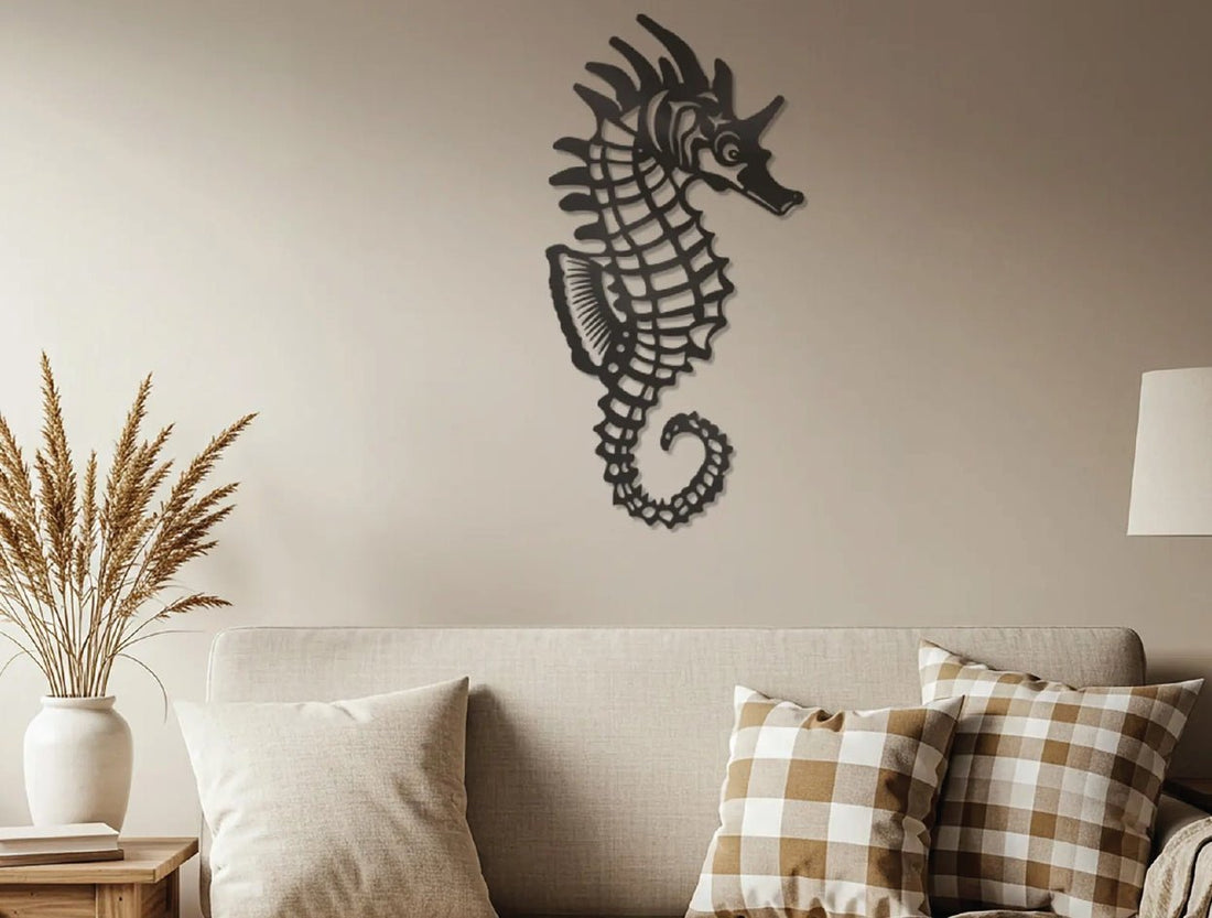 Tidebound Seahorse Metal Wall Art - MET - AL