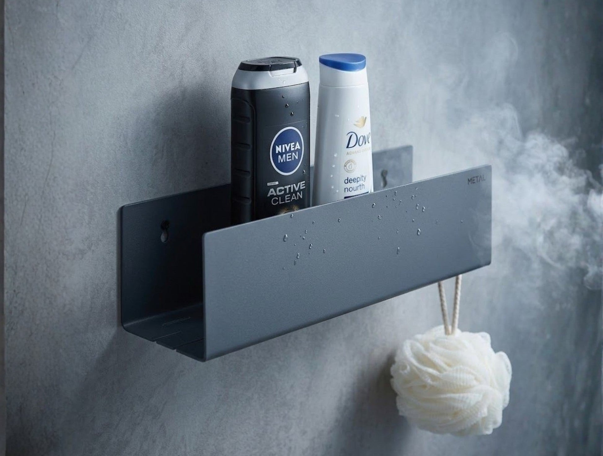TideTray Stainless Steel Shower Shelf - MET - AL