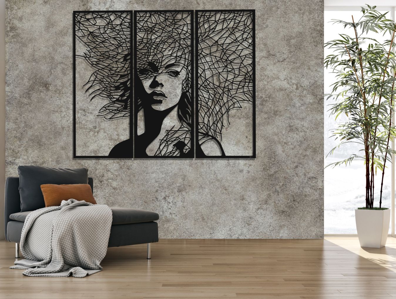 Tress & Tangle Metal Wall Art - MET - AL