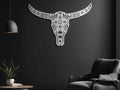 Tribal Longhorn Metal Wall Art - MET - AL
