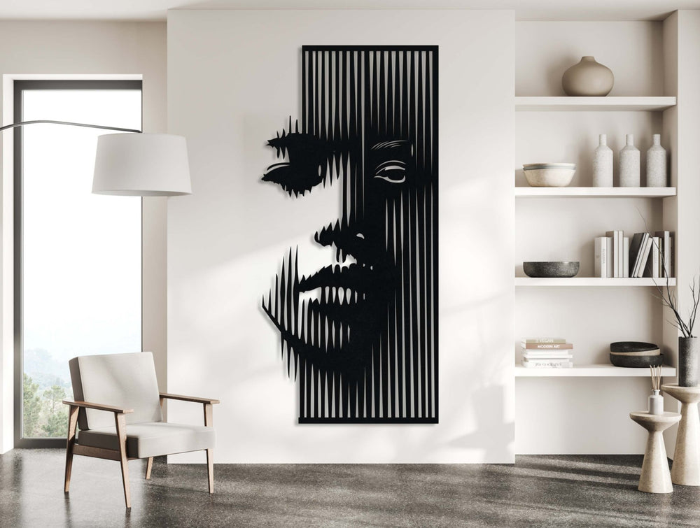 Veiled Expression Metal Wall Art - MET - AL