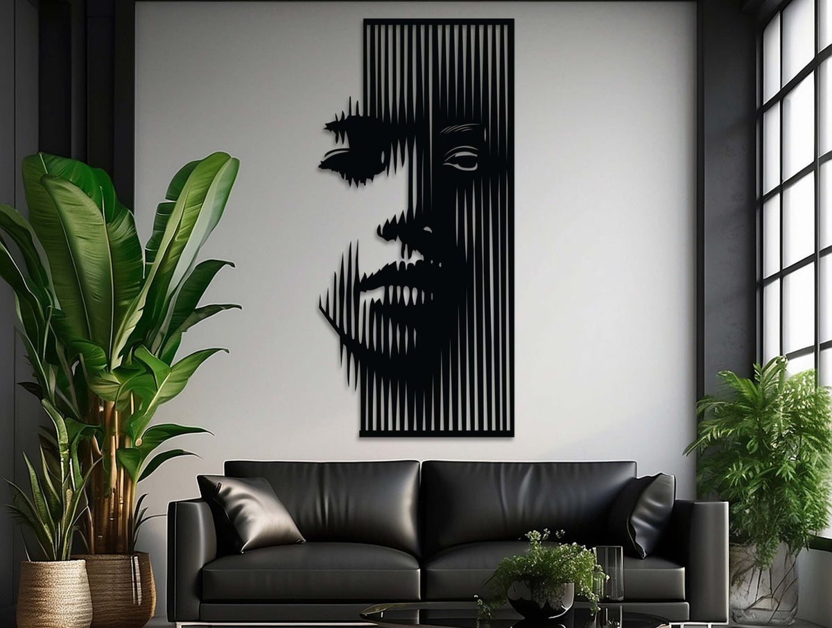 Veiled Expression Metal Wall Art - MET - AL