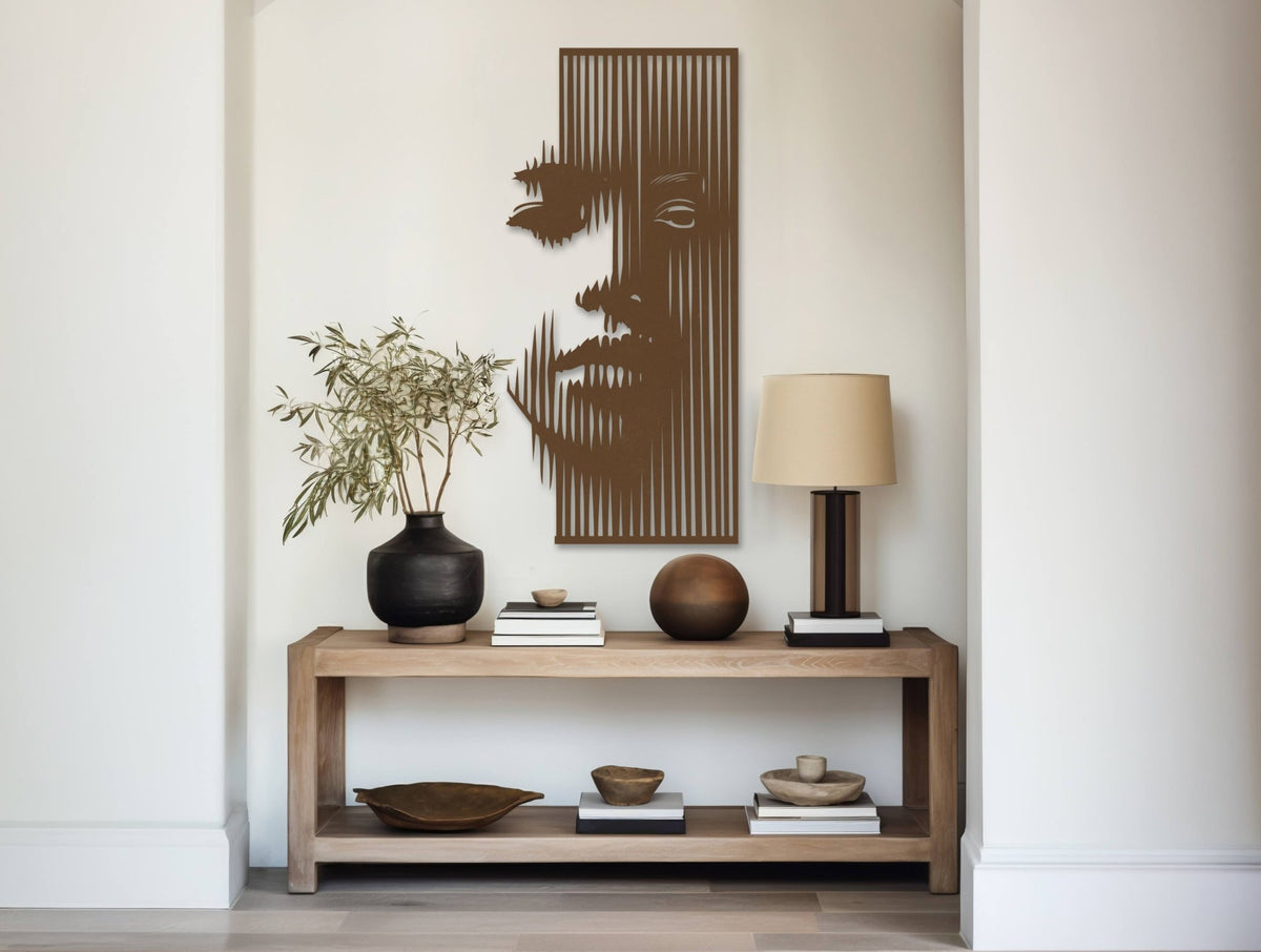 Veiled Expression Metal Wall Art - MET - AL