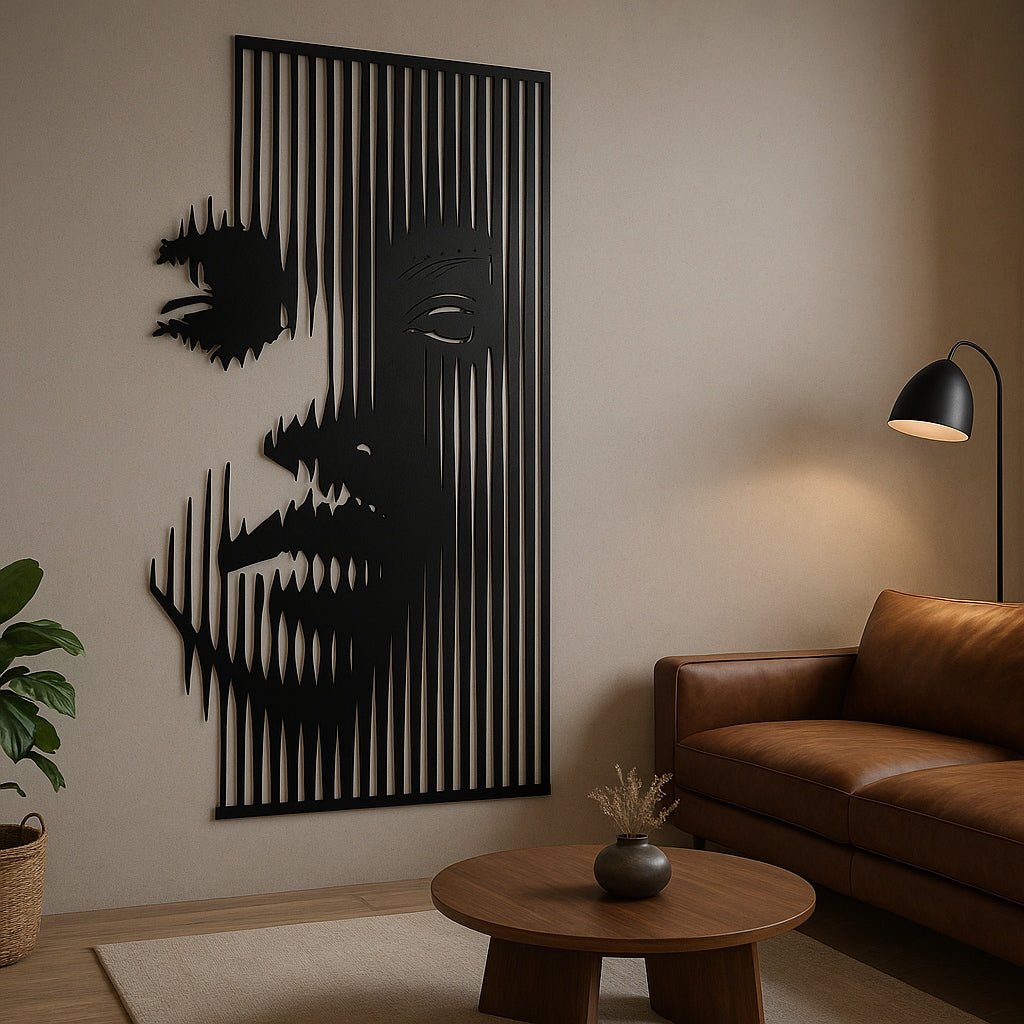 Veiled Expression Metal Wall Art - MET - AL