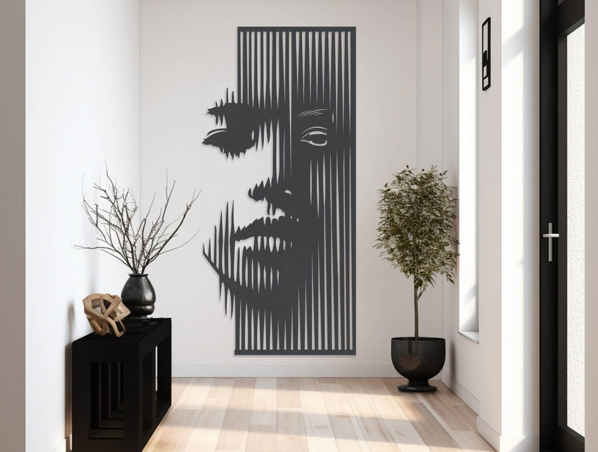 Veiled Expression Metal Wall Art - MET - AL