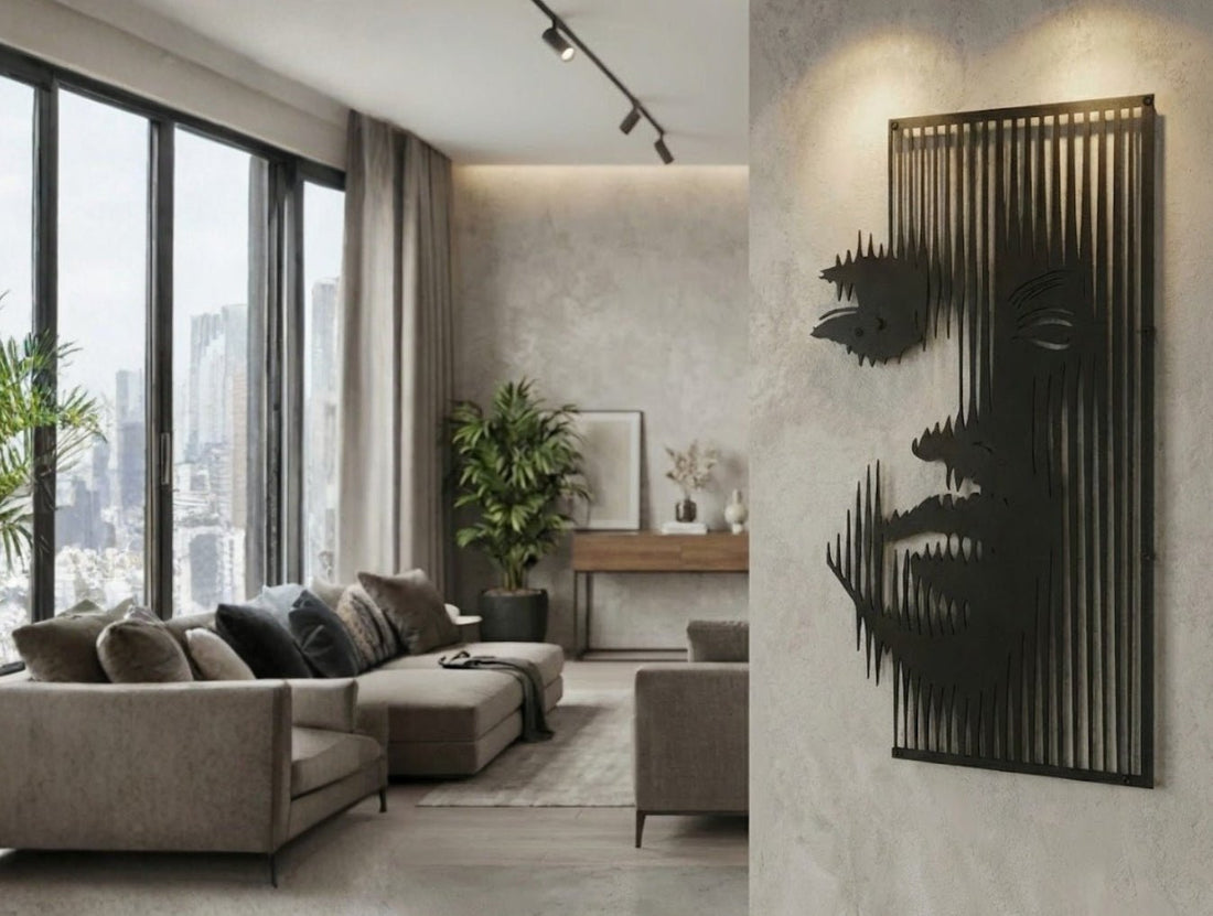 Veiled Expression Metal Wall Art - MET - AL