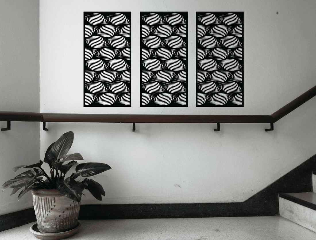 Wave Fronds Decorative Panel - MET - AL