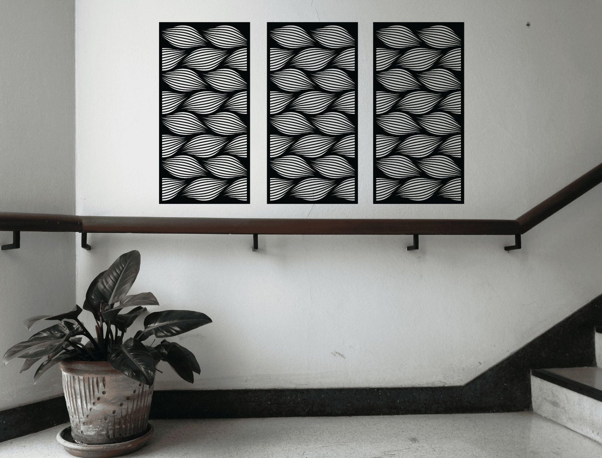 Wave Fronds Decorative Panel - MET - AL