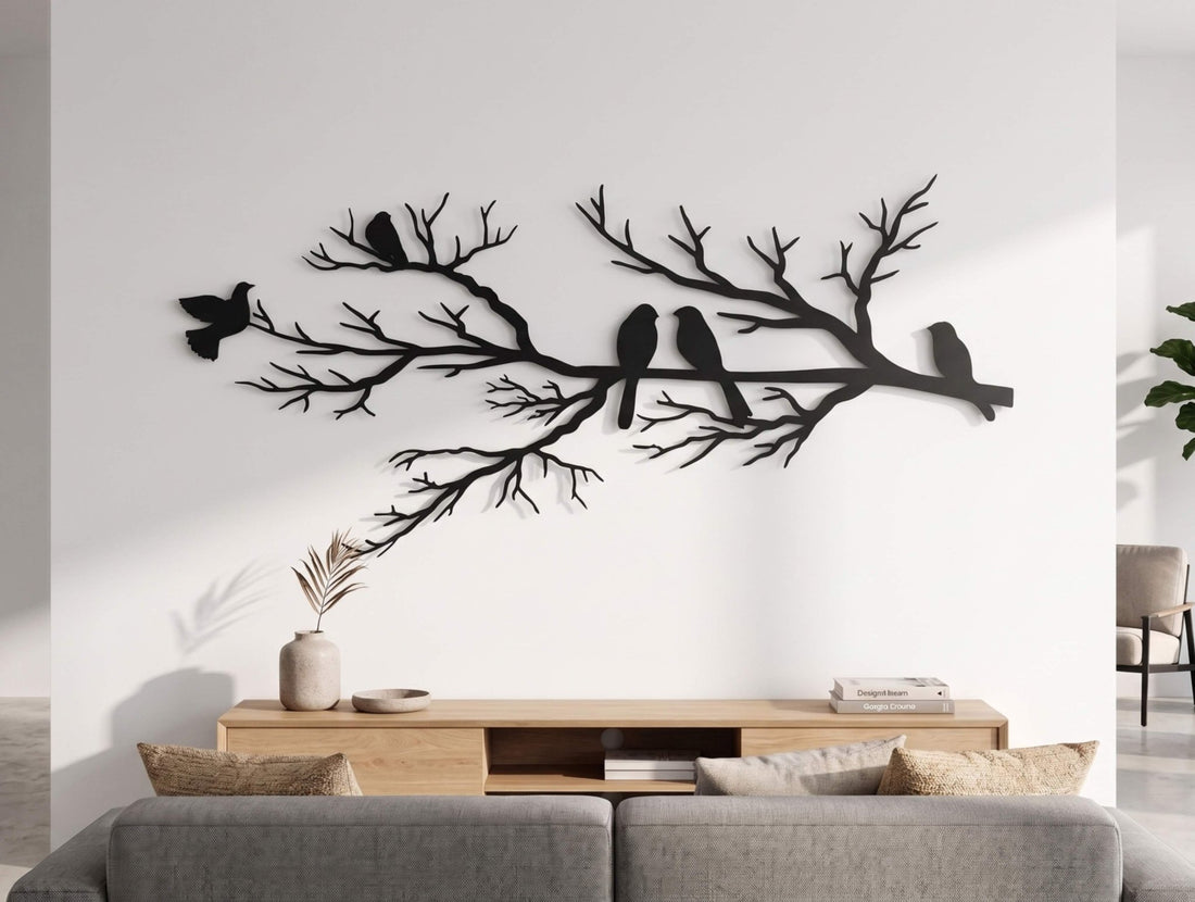 Whispers on the Branch Metal Wall Art - MET - AL