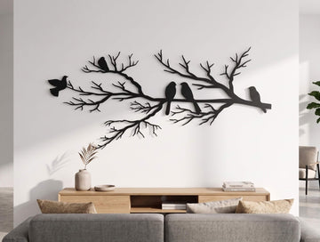 Whispers on the Branch Metal Wall Art - MET - AL