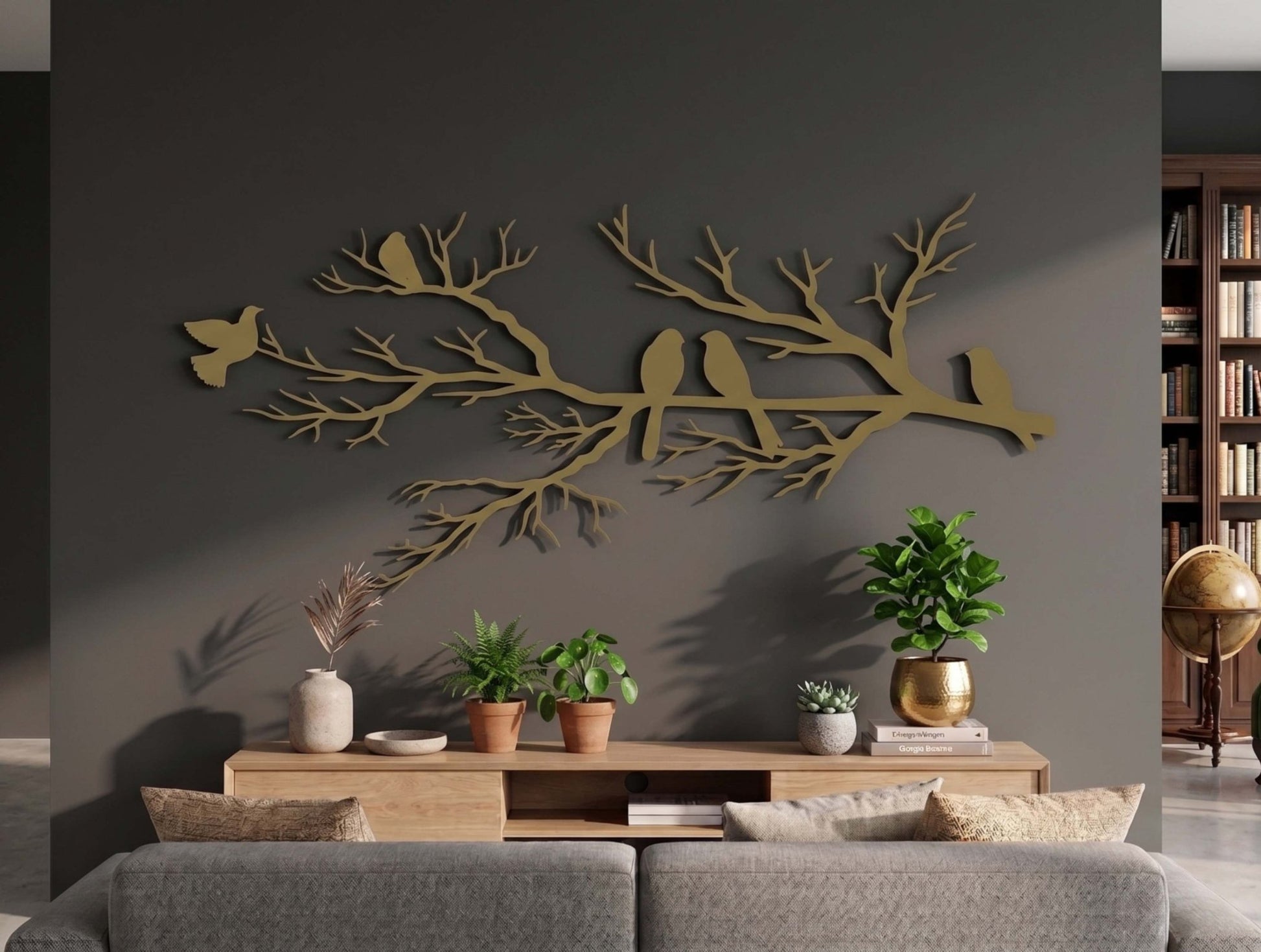 Whispers on the Branch Metal Wall Art - MET - AL