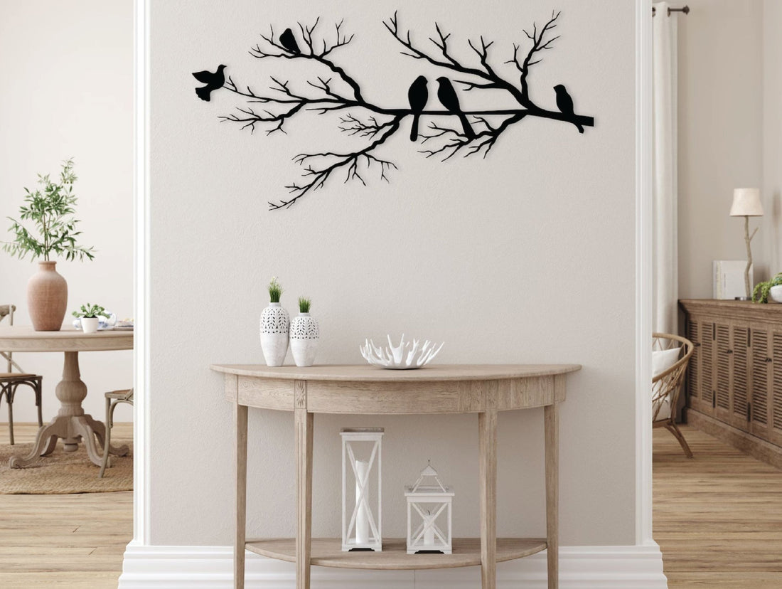 Whispers on the Branch Metal Wall Art - MET - AL