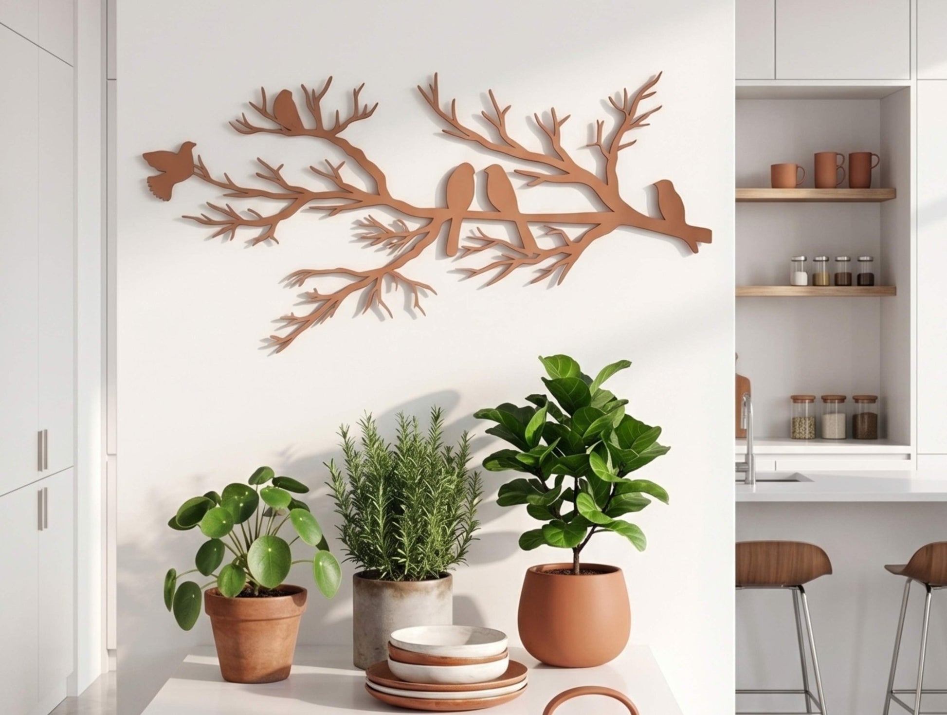 Whispers on the Branch Metal Wall Art - MET - AL
