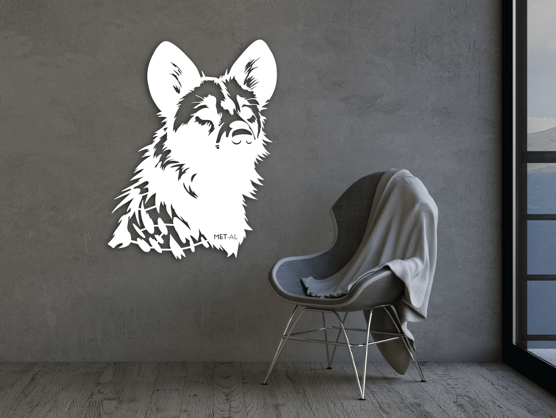 Wild Dog Metal Wall Art - MET - AL