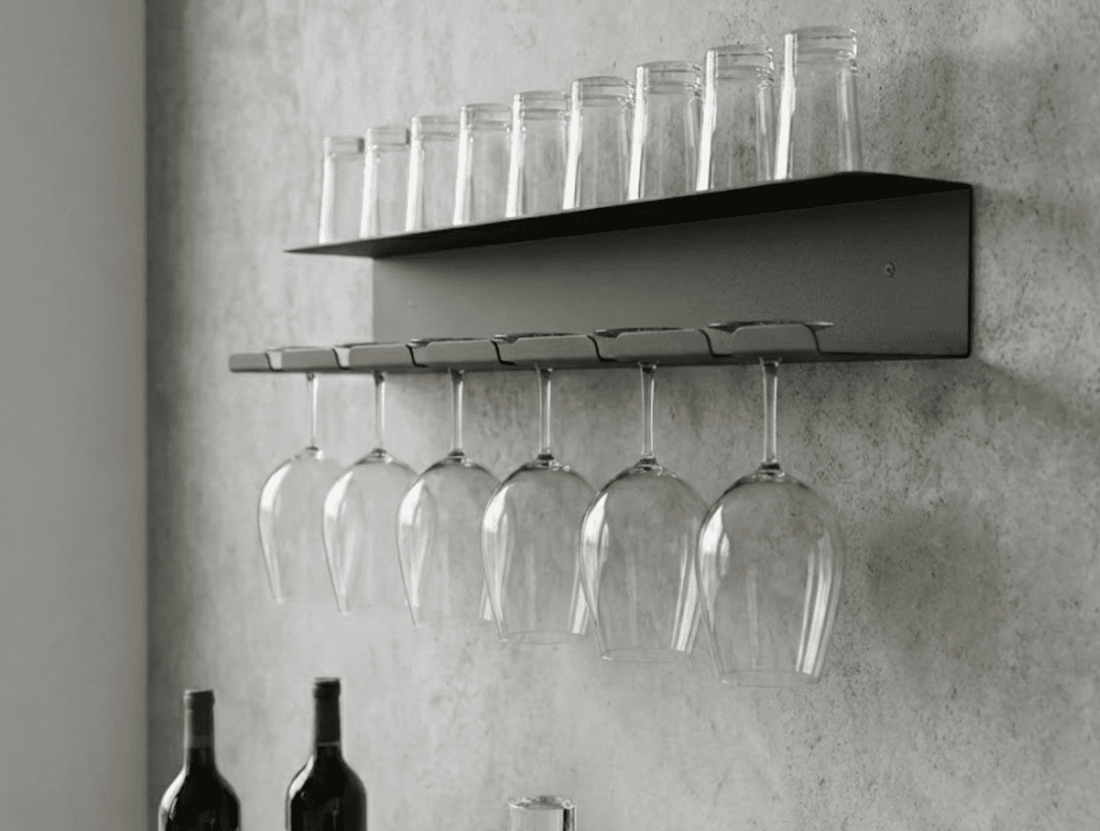 Wine Glass Holder Shelf - MET - AL
